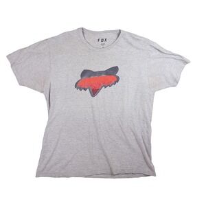 Fox Racing Graphic T-Shirt Mens XL Gray Good Moto Skate Logo Tee